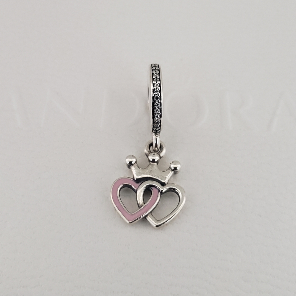 ❤️ Authentic Pandora ⭐️RETIRED⭐️ HEART DANGLE CHARM